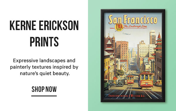 Kerne Erickson Prints: Expressive landscapes and painterly textures inspired by nature’s quiet beauty.