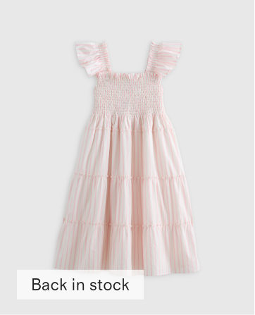 100% Organic Cotton Poplin Smocked Dress