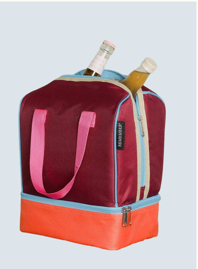 Colourful 9 L Volume Lunch Cooler Bag With Carry Handle