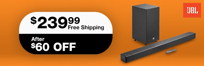 shop JBL cinema soundbar with wireless subwoofer $60 off