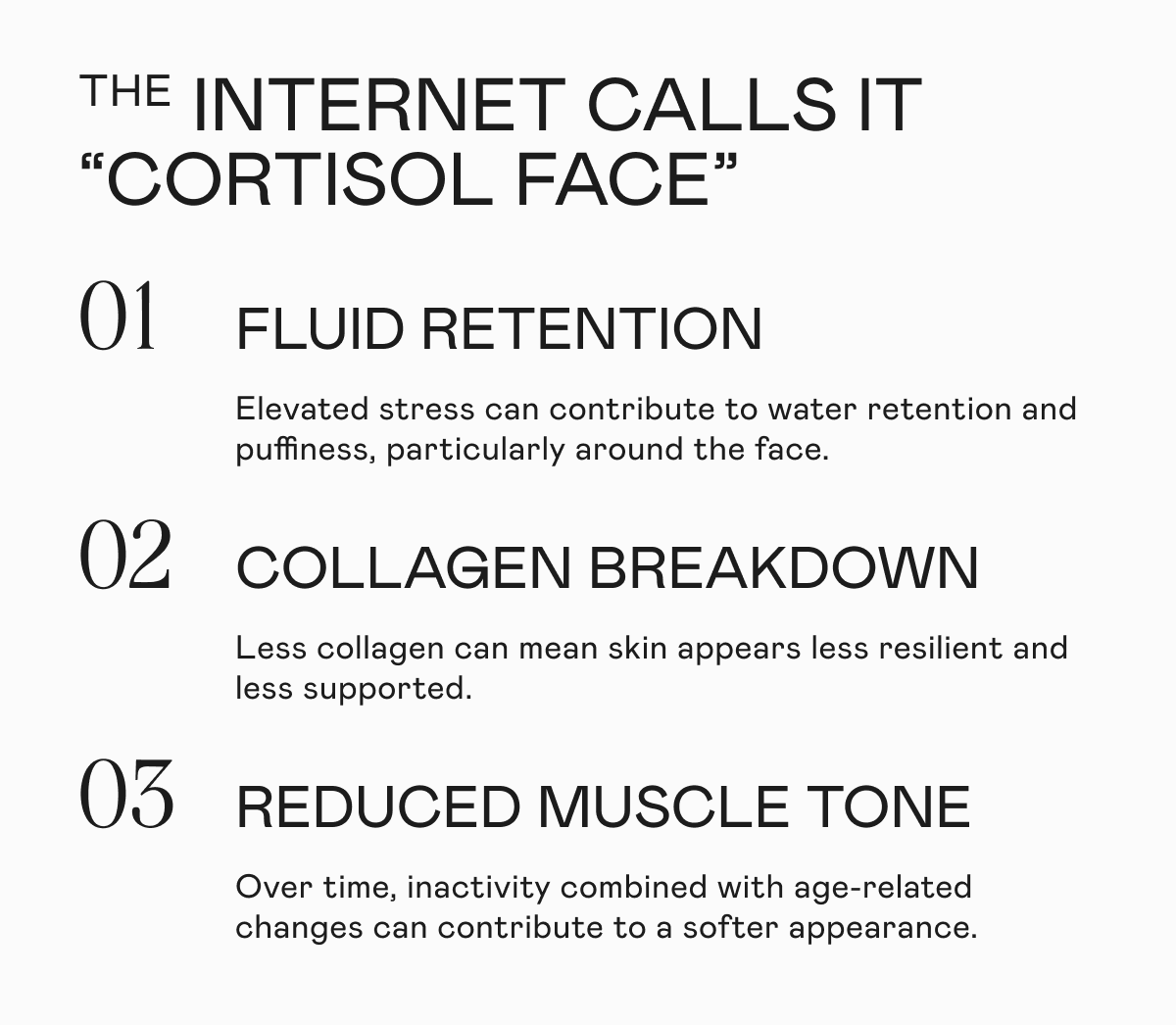 The Internet Calls It “Cortisol Face”: [1] Fluid Retention [2] Collagen Breakdown [3] Reduced Muscle Tone