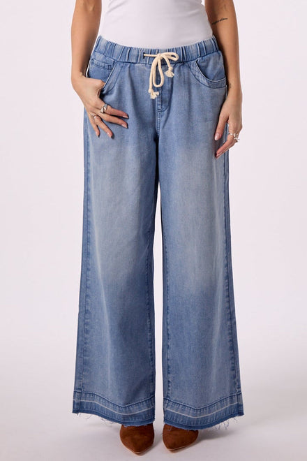 Liv Drawstring Wide Leg - San Marino
