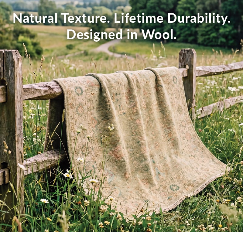 Natural Texture. Lifetime Durability. Designed in Wool.