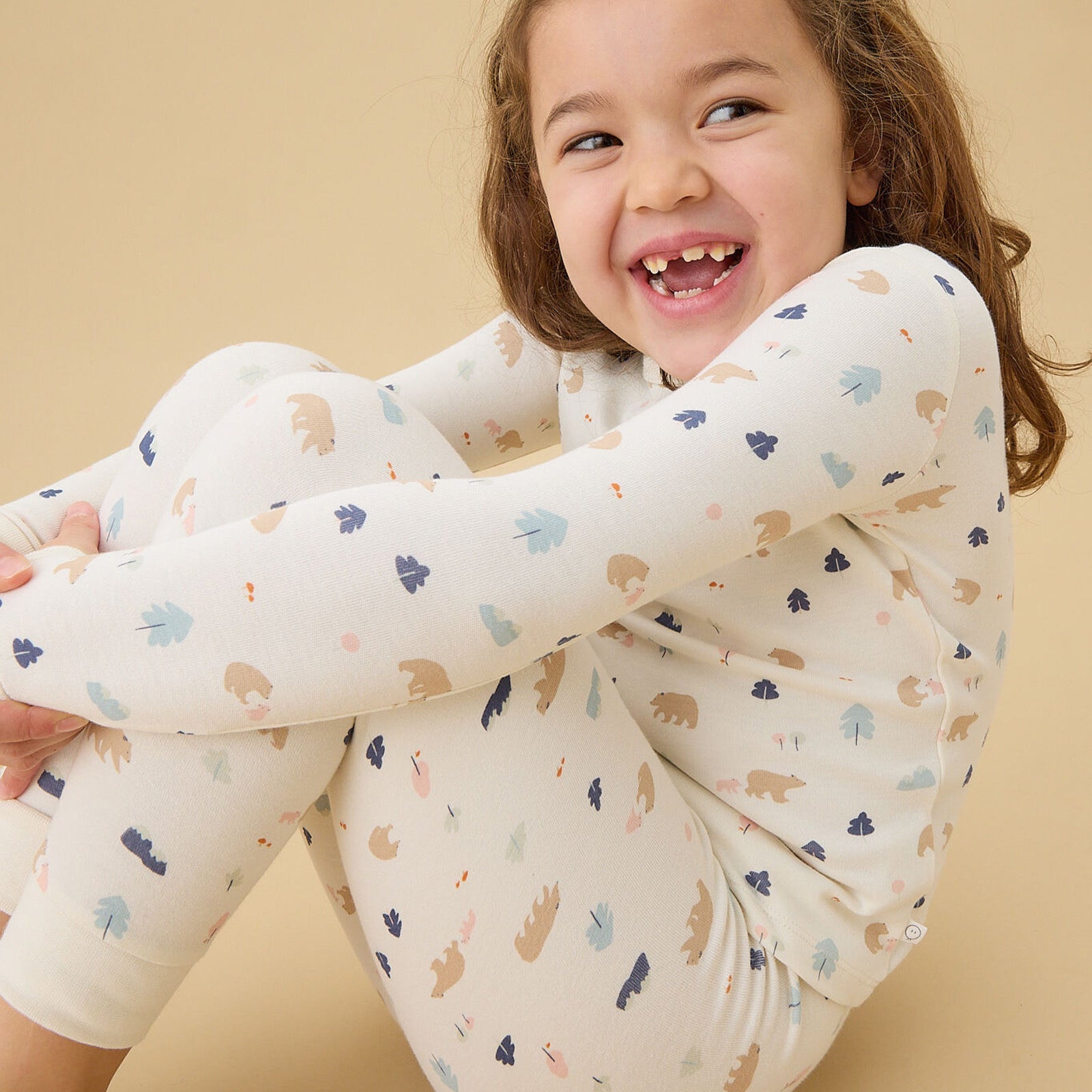 Image of Bear Print Pajama Set
