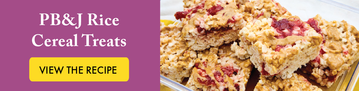 PB&J Rice Cereal Treats View the Recipe