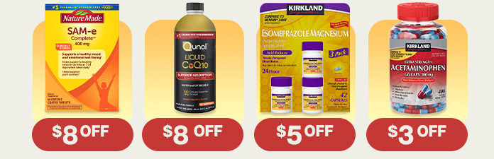 Pharmacy Hot Buys $3 OFF, $5 OFF, $8 OFF