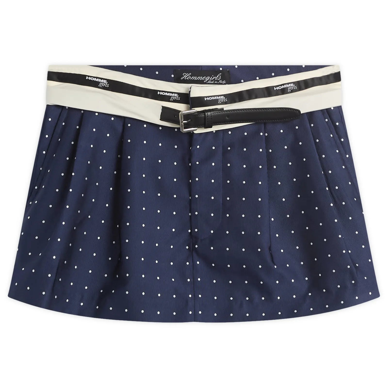 Hommegirls Flip Waist Belt Mini Skirt