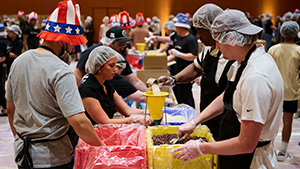 Raiders join local community groups at Feed the Funnel Party
