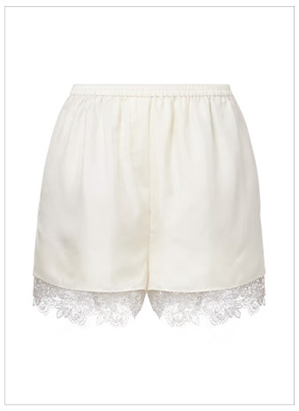 RÓHE Lace-Trimmed Silk Shorts
