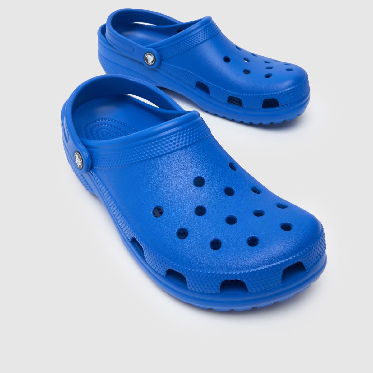 An image of blue Crocs clog sandals