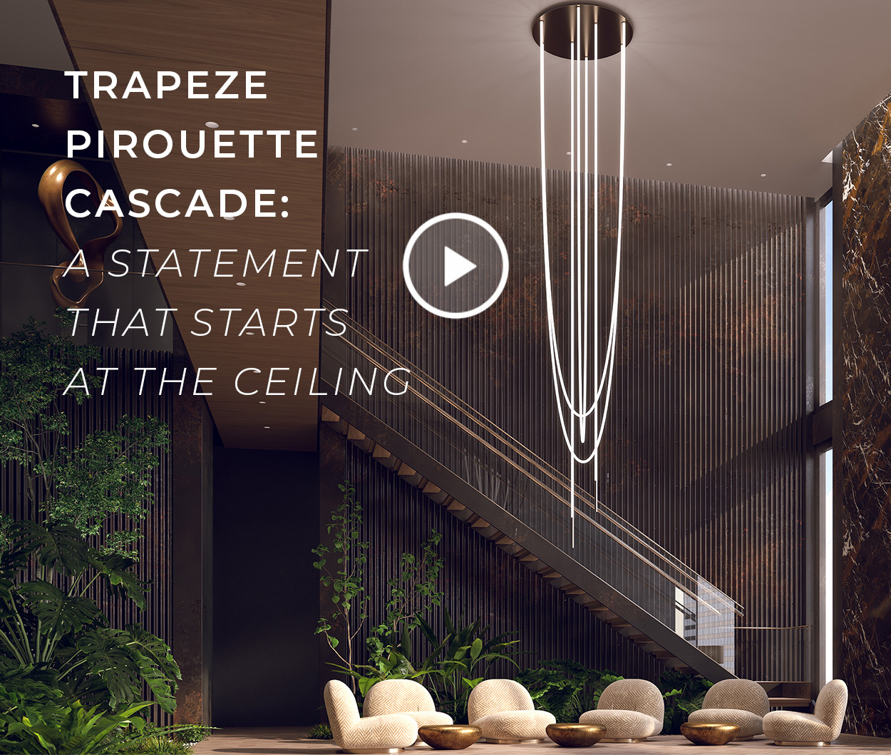 Trapeze Pirouette Cascade: A Statement That Starts at the Ceiling