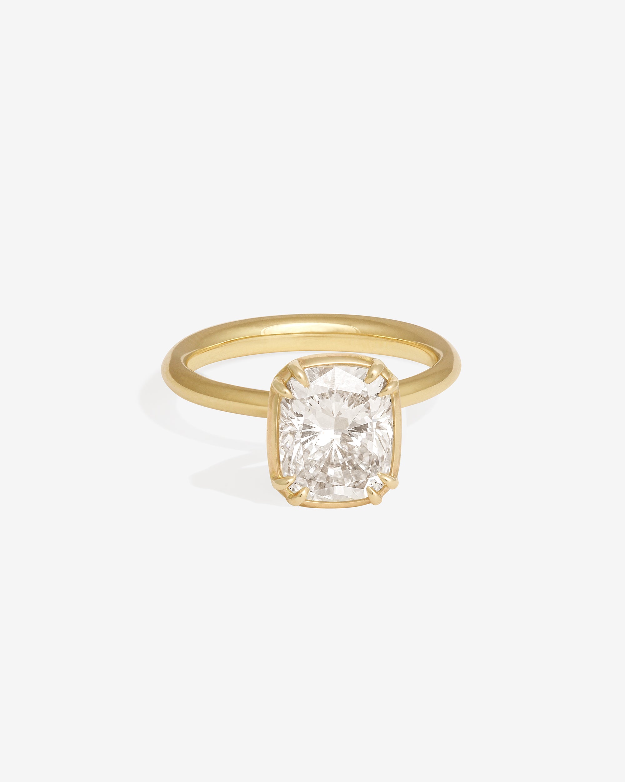Image of Azalea Ring Cushion Cut Diamond Solid Gold