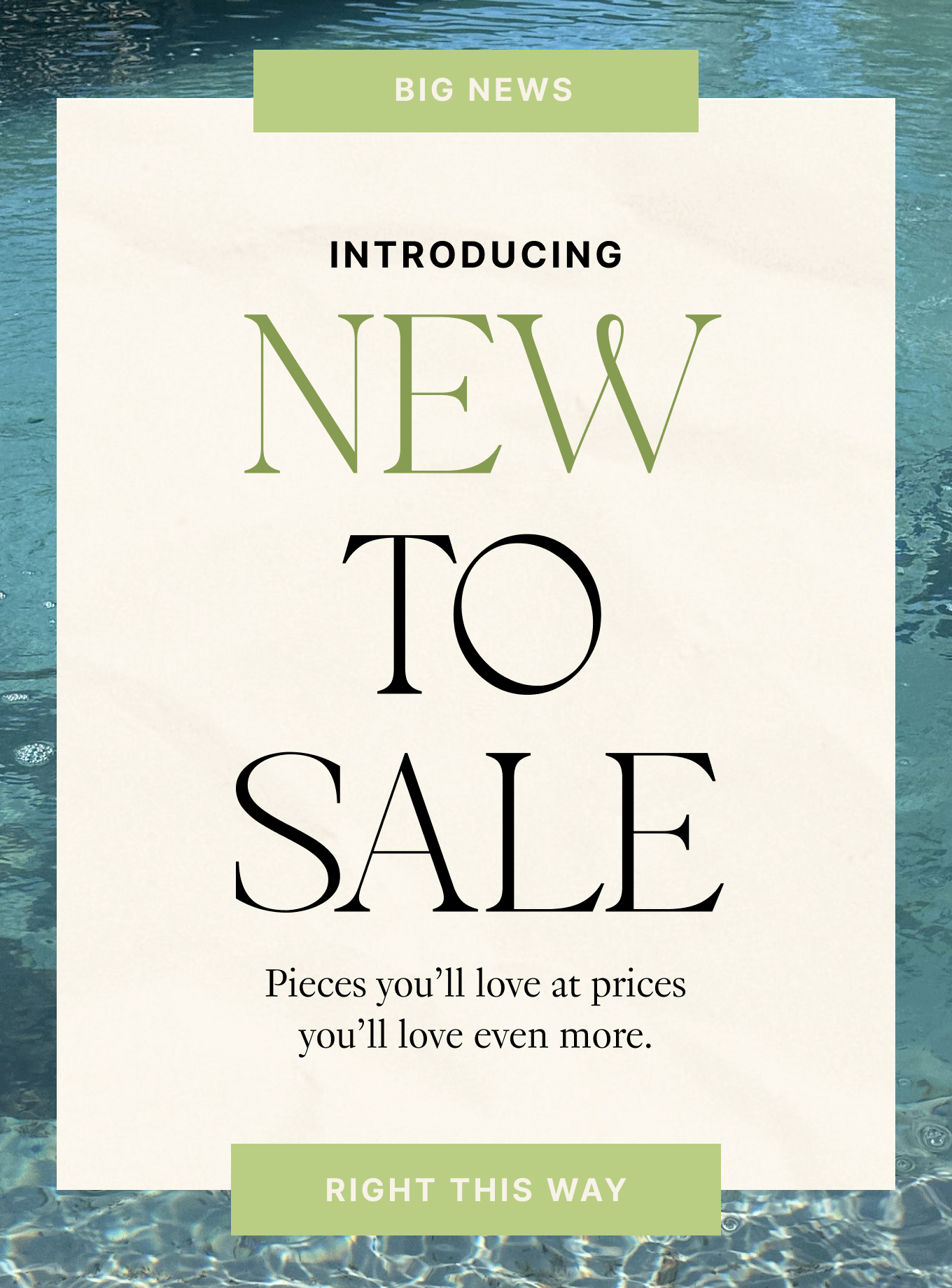 Introducing New to Sale - Right this way