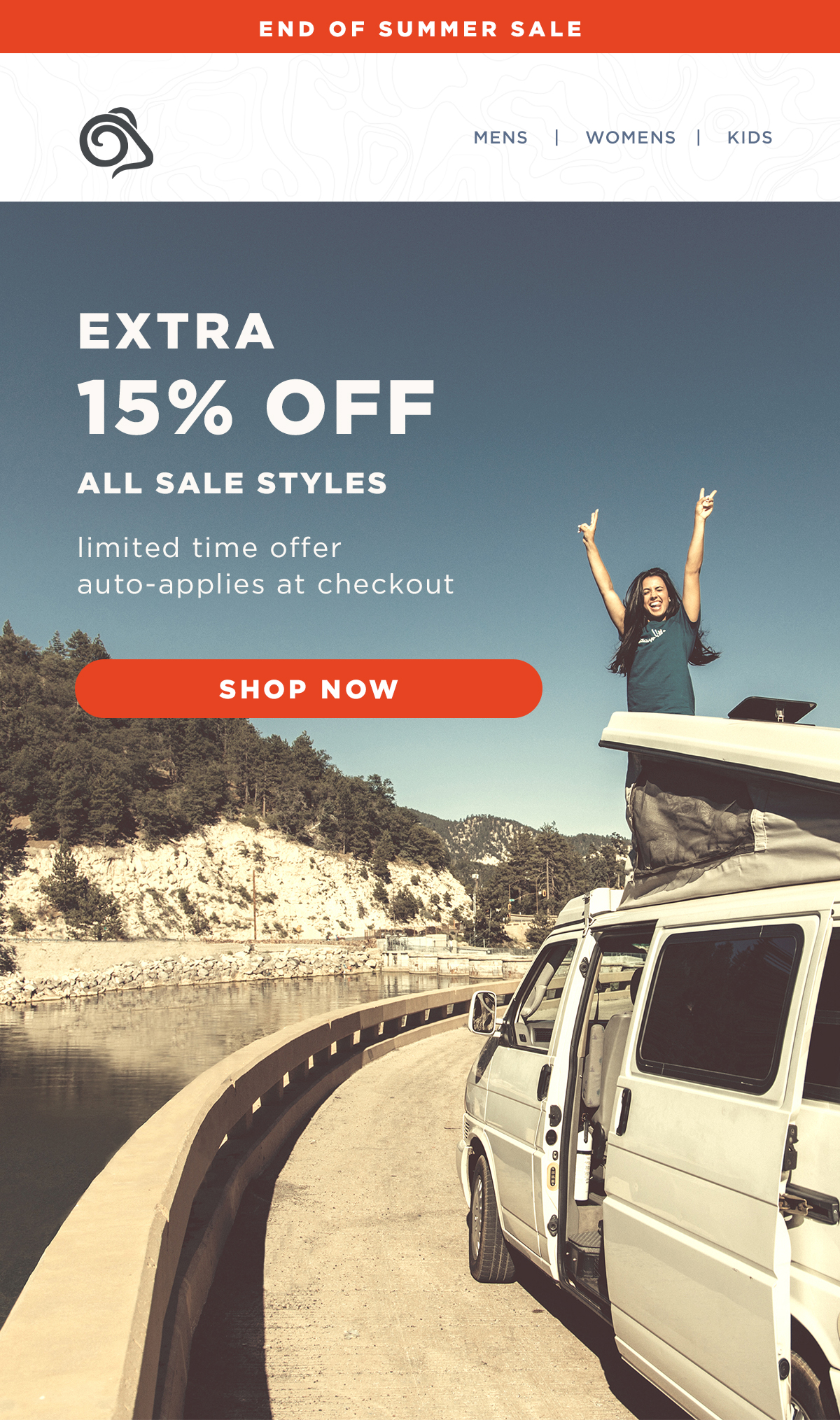 End of summer sale on sale starts now! Extra 15% OFF all sale styles!