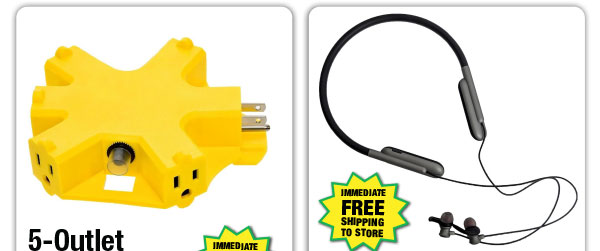 5-Outlet Extension Cord Adapter - ONLY $4.99 After Rebate*!