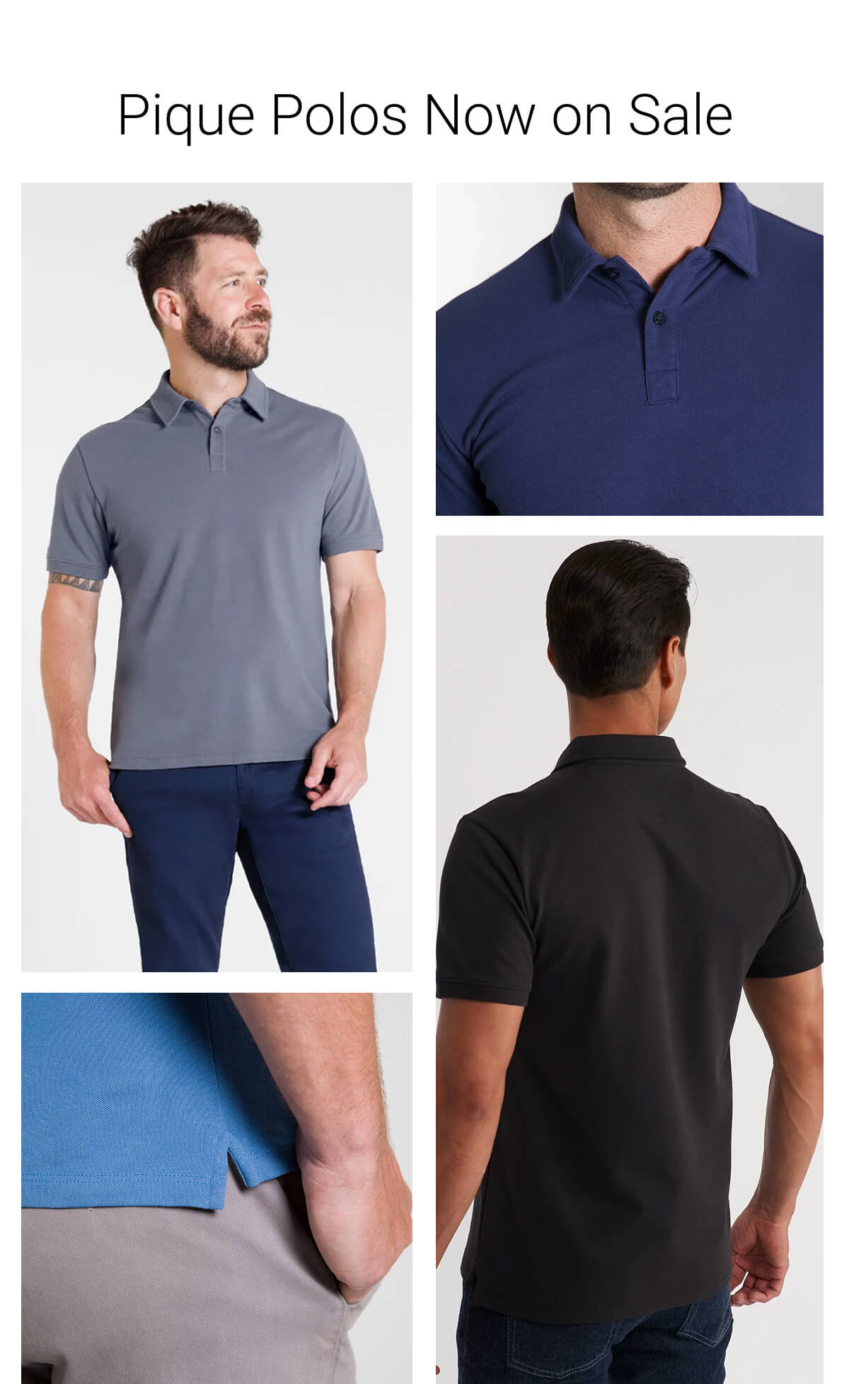 Pique Polos Now on Sale
