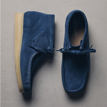 Wallabee Boot Blue Suede