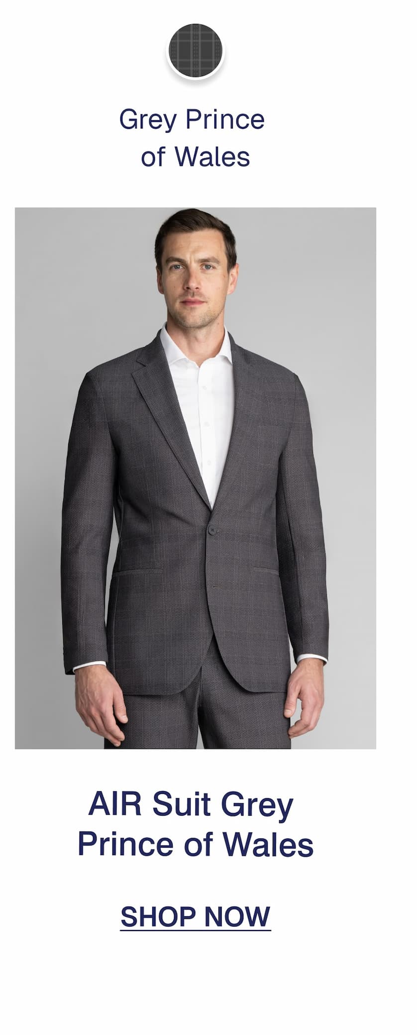 AIR Suit Grey Prince of Wales Plaid