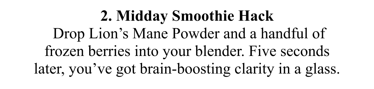 2. Midday Smoothie Hack