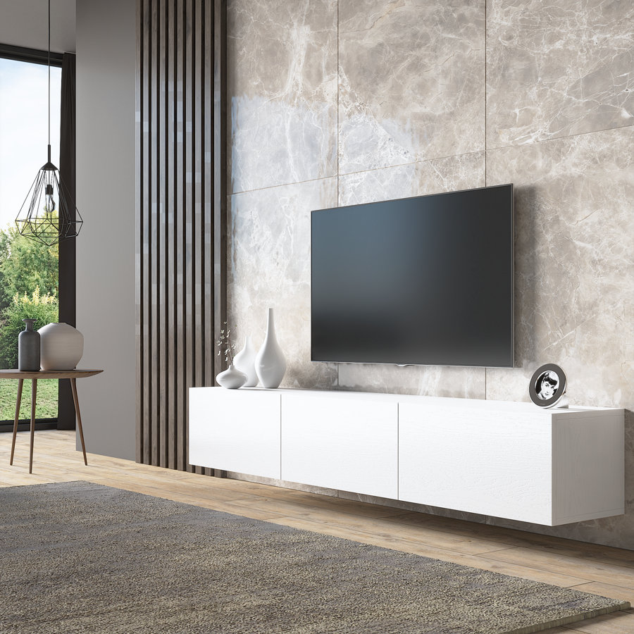 Colima Modern Floating TV Stand Up to 80" TVs Wall-Mounted Media Console with Storage Cabinet
