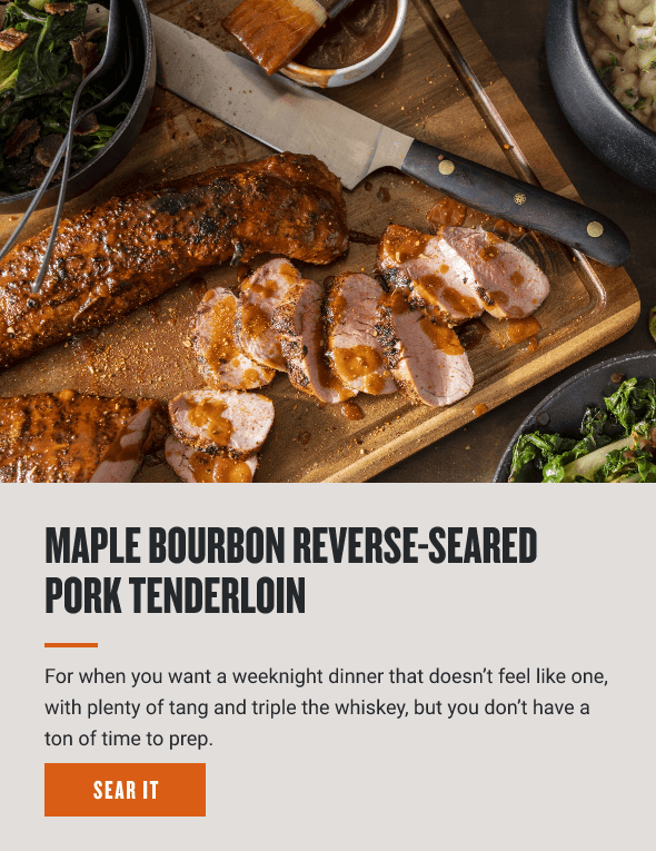 Maple Bourbon Reverse-Seared Pork Tenderloin