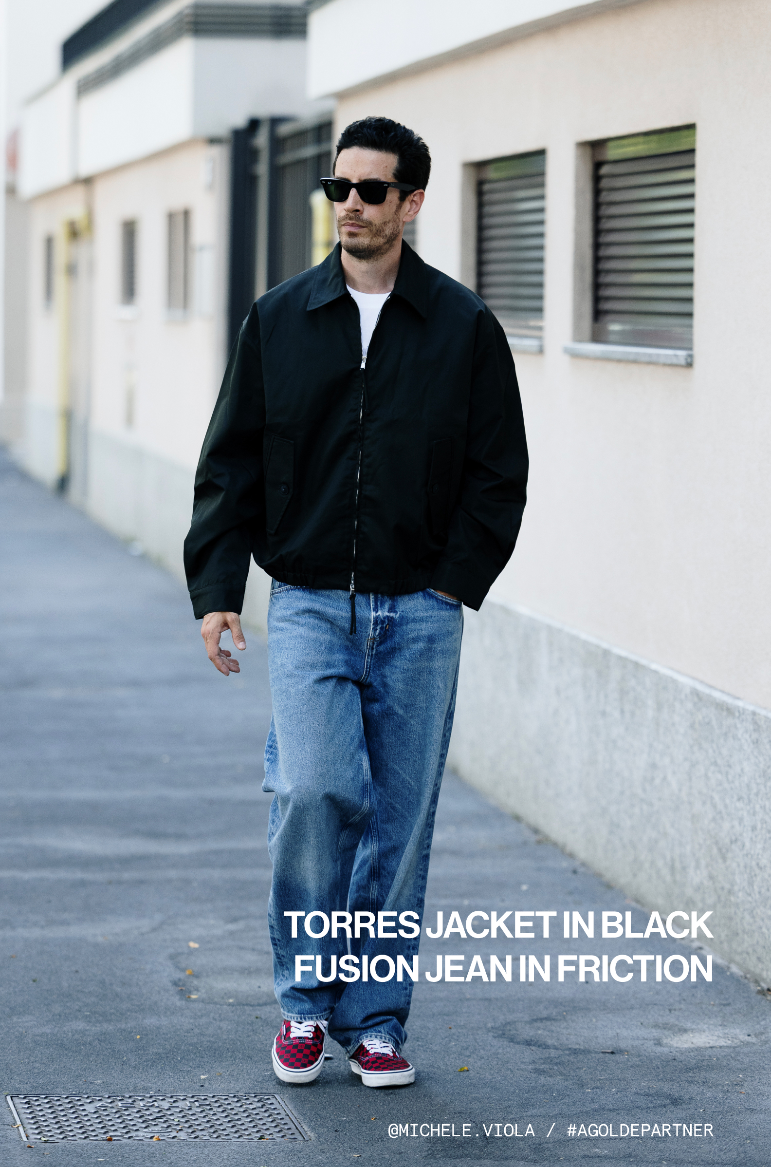Torres Jacket in Black / Fusion Jean in Friction