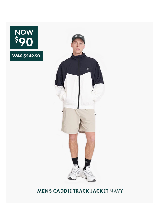 MENS CADDIE TRACK JACKET NAVY