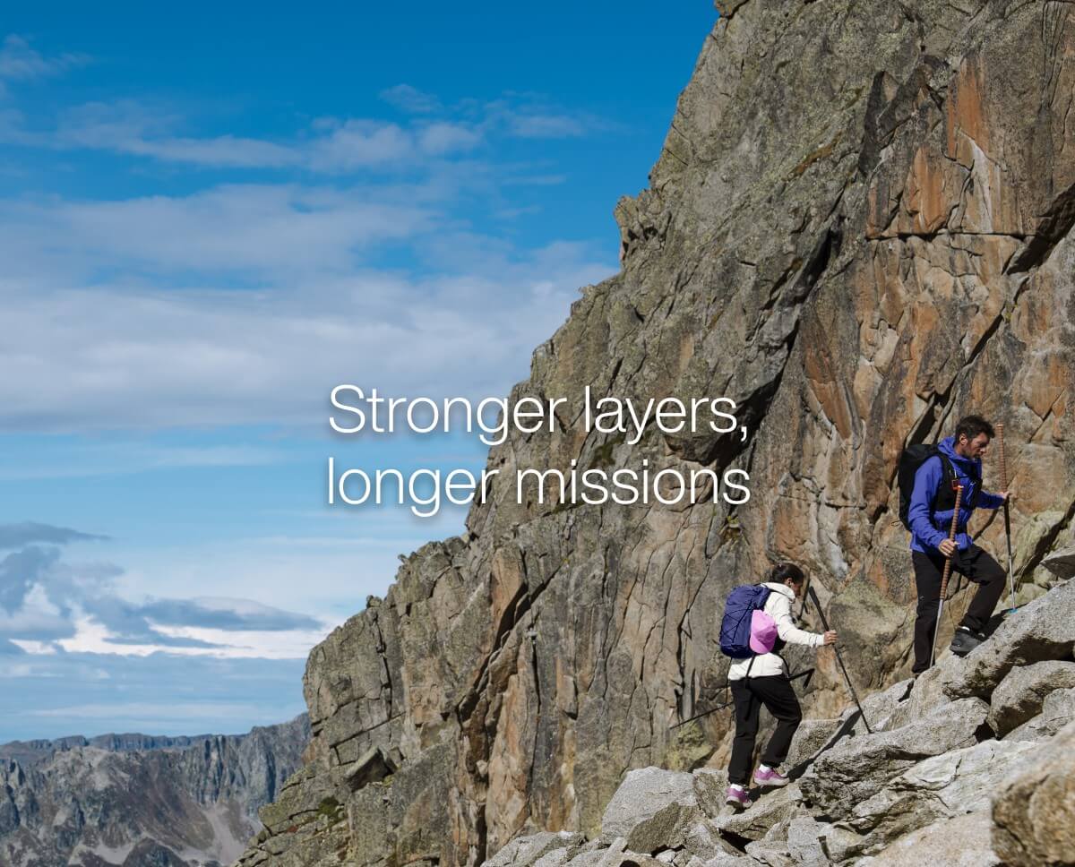Stronger layers, longer missions