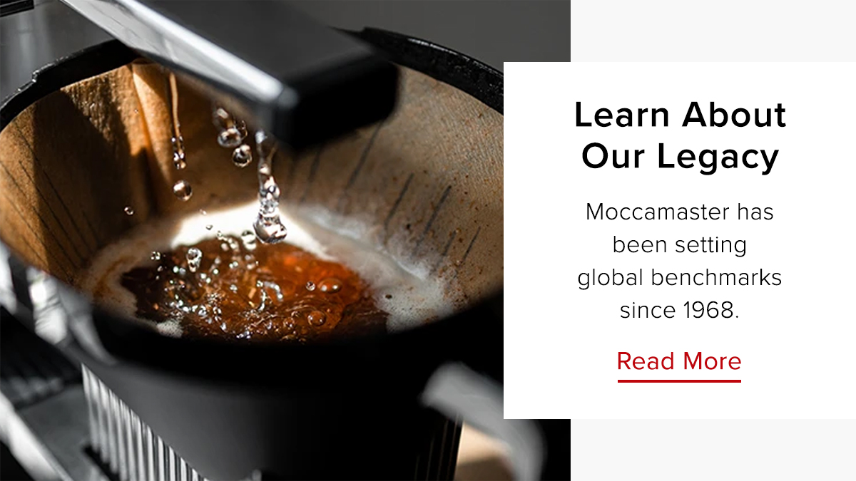 Learn About our Legacy: Moccamaster has been setting global benchmarks since 1968. Read more >