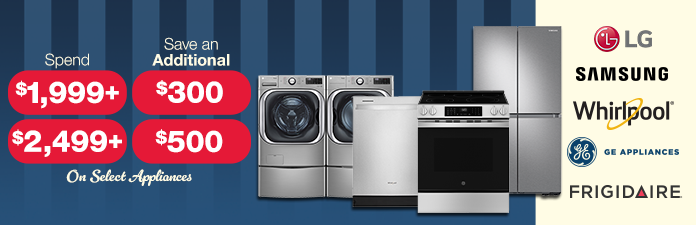spend $1999+ save an additional $300 spend $2499+ save an additional $500