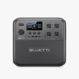 A BLUETTI portable power station against a grey background.
