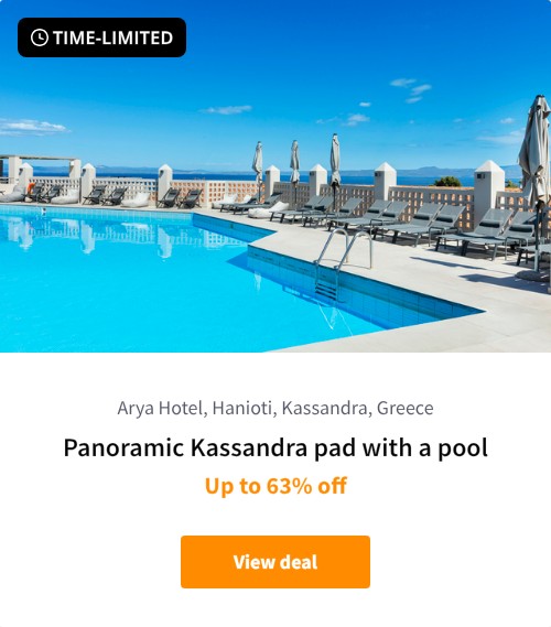 Panoramic Kassandra pad with a pool