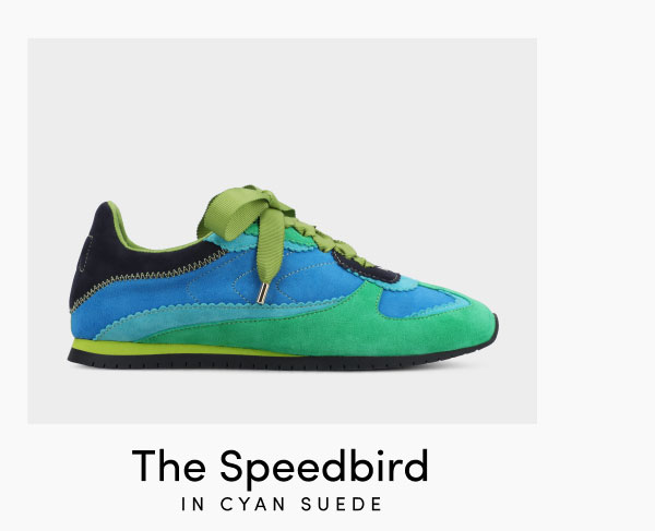 The Speedbird In Cyan Suede