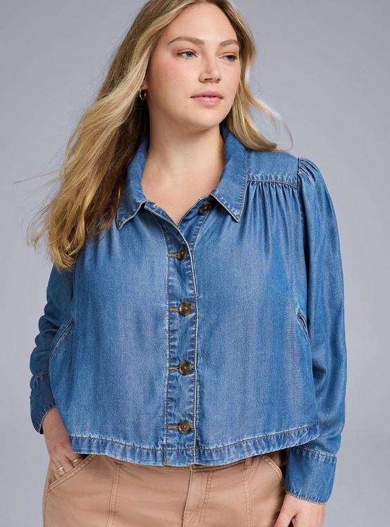 Belle Isle Denim Swing Coat