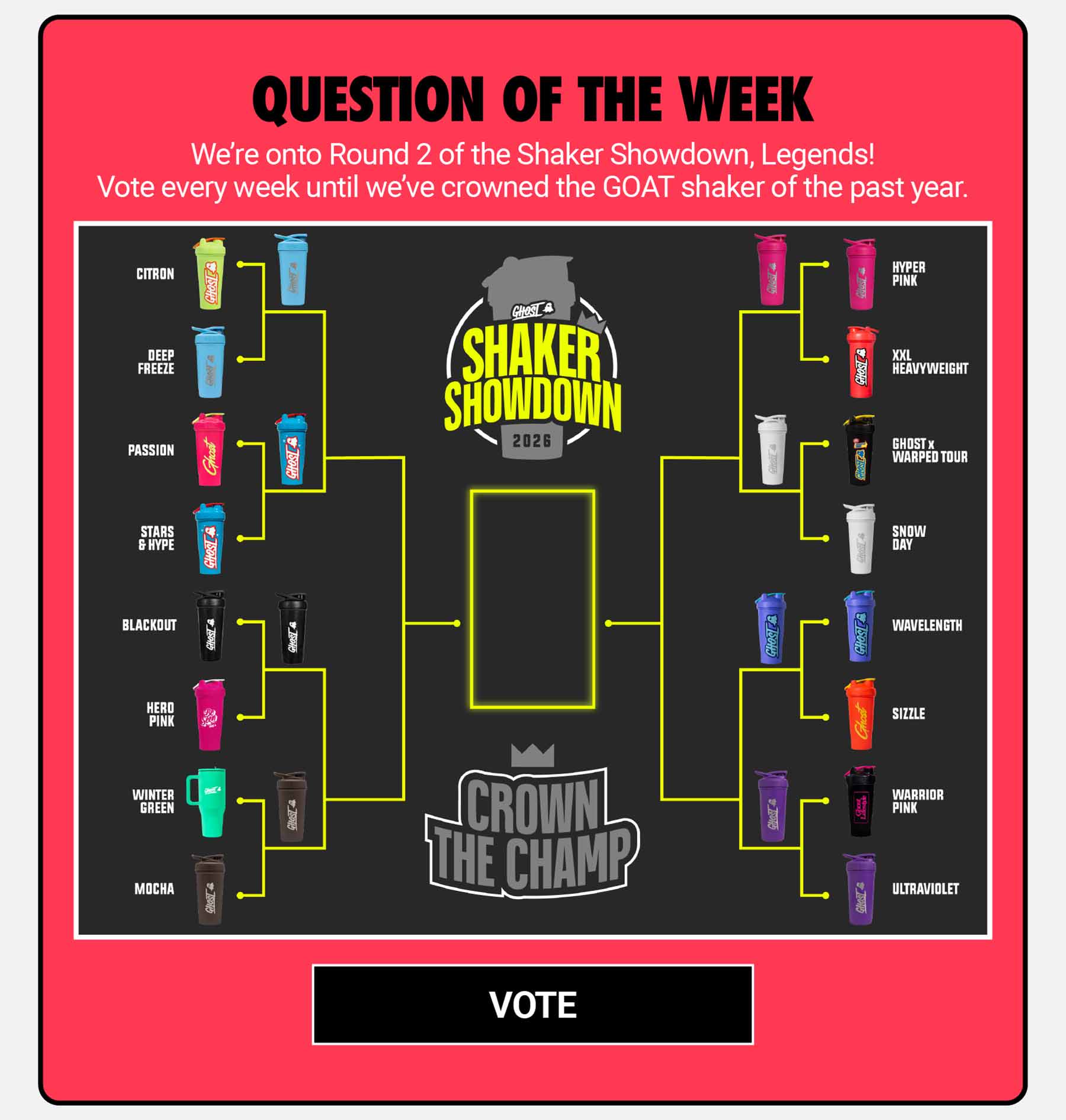 TGIF QOTW: Shaker&nbsp;Showdown&nbsp;Round 2