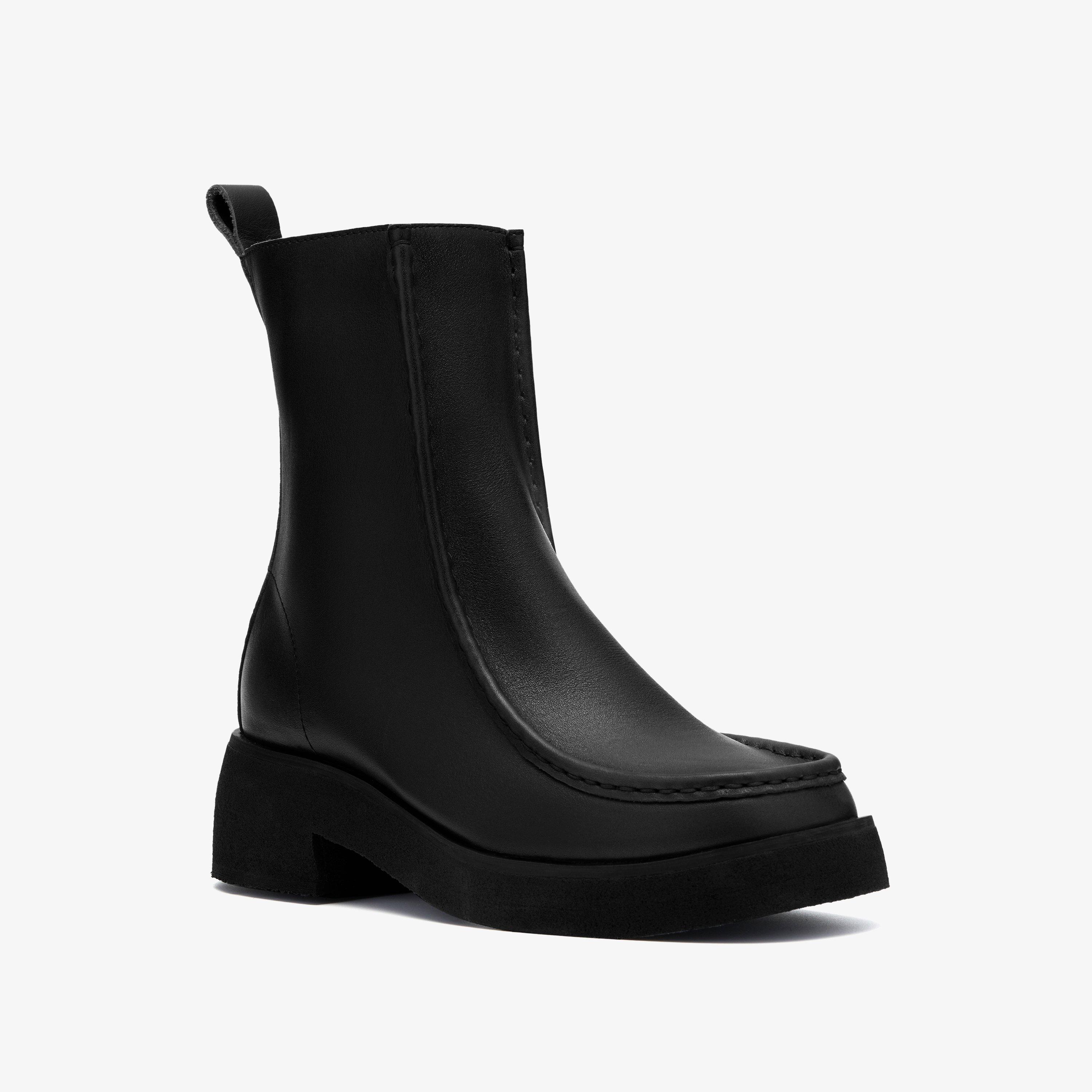 Shop Effery Zip Black Leather