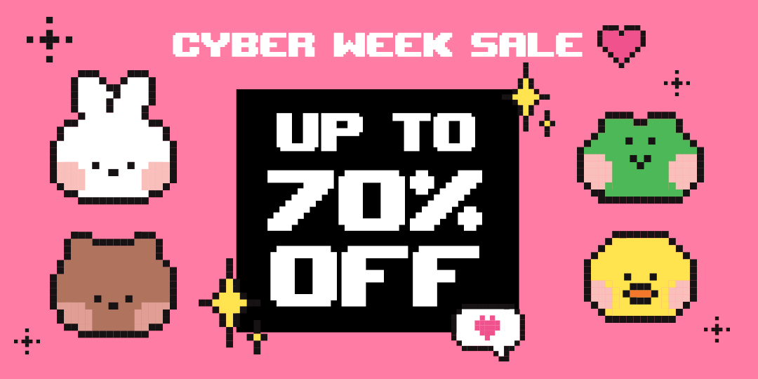 CYBER WEEK SALE UP TO 70% OFF SELECT ITEMS