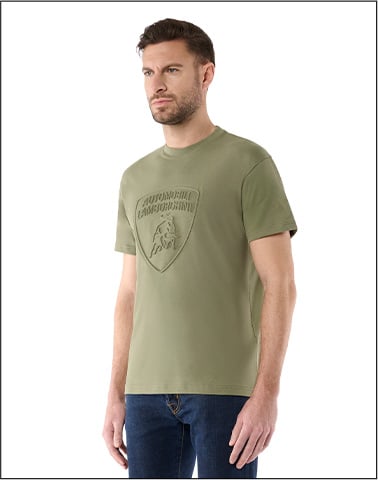 T-SHIRT AUTOMOBILI LAMBORGHINI WITH 3D SHIELD LOGO