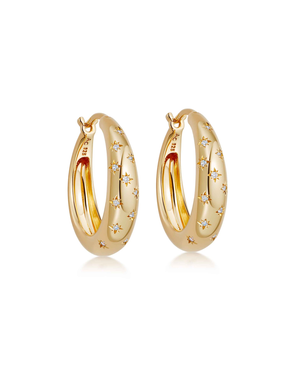 Tiny Star Hoop Earrings