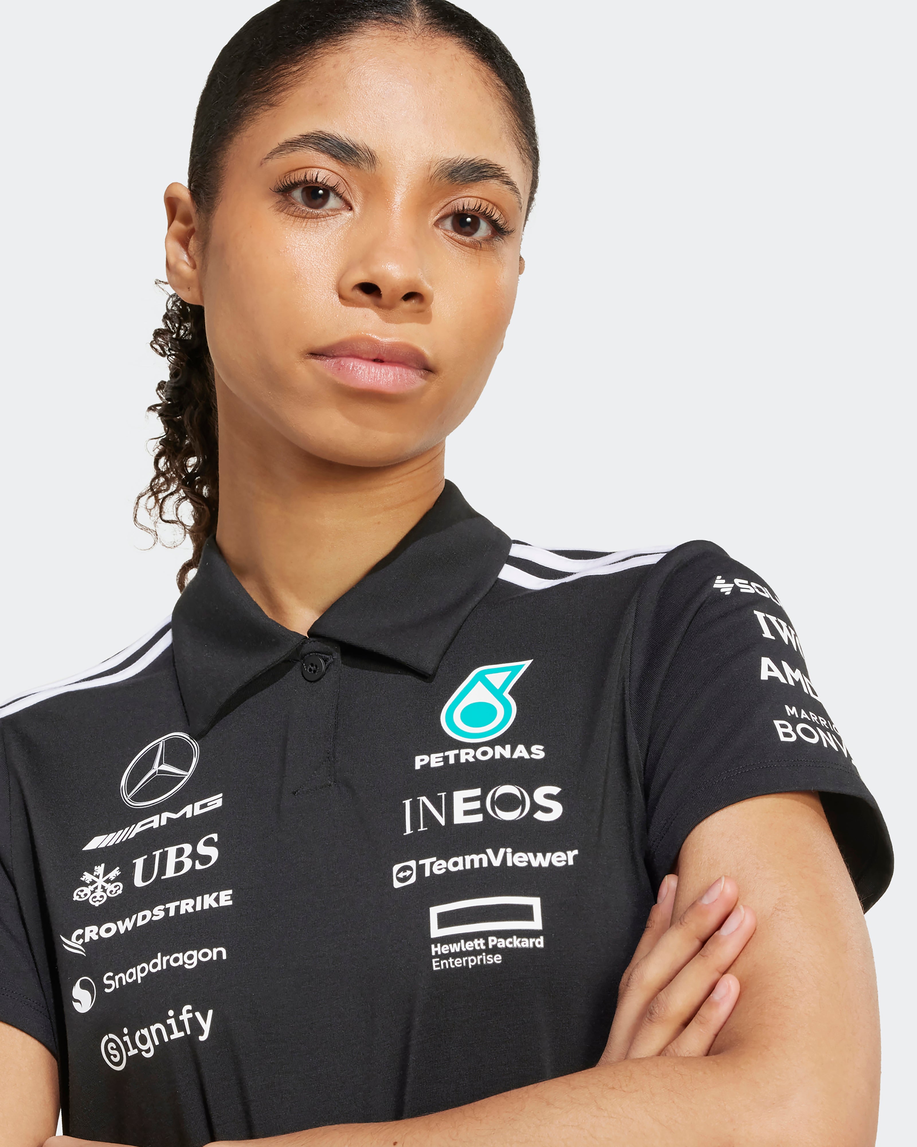 Image of Womens 2025 Team Polo Black