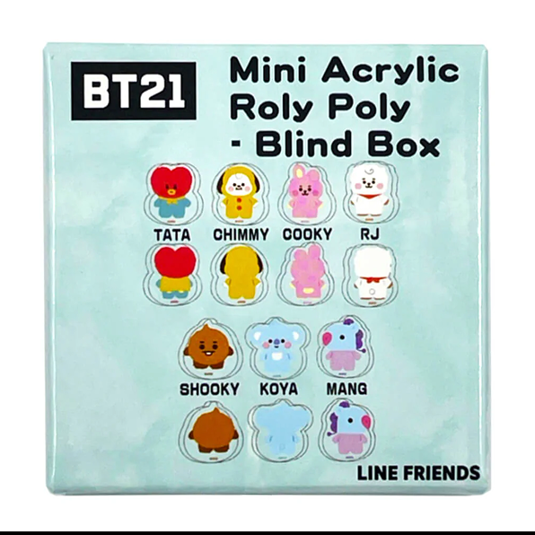 BT21 Tatton 2D Mini Acrylic Roly Poly Mystery Blind Box