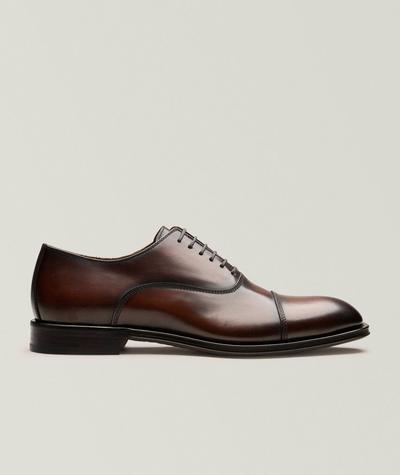 Harold - Burnished Leather Cap-Toe Oxfords