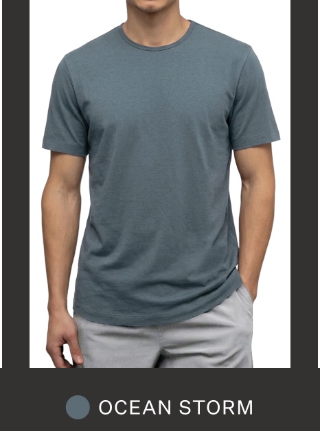Crossover Tee in Ocean Storm