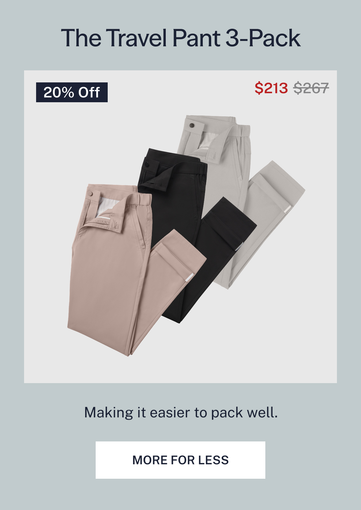 The Travel Pant 3-Pack