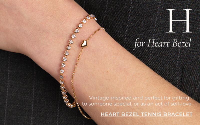 HEART BEZEL TENNIS BRACELET