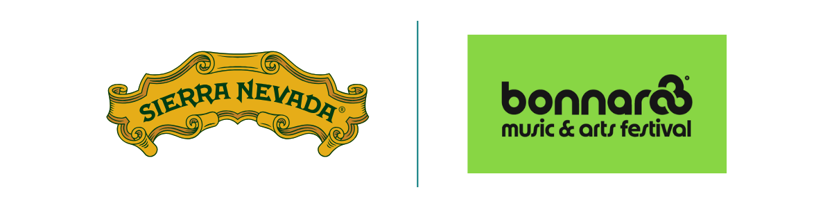 Side by side logos of Sierra Nevada Brewing Co. and Bonnaroo Music & Arts Festival