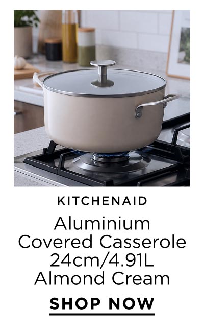 KitchenAid	Aluminium Covered Casserole 24cm / 4.91L Almond Cream
