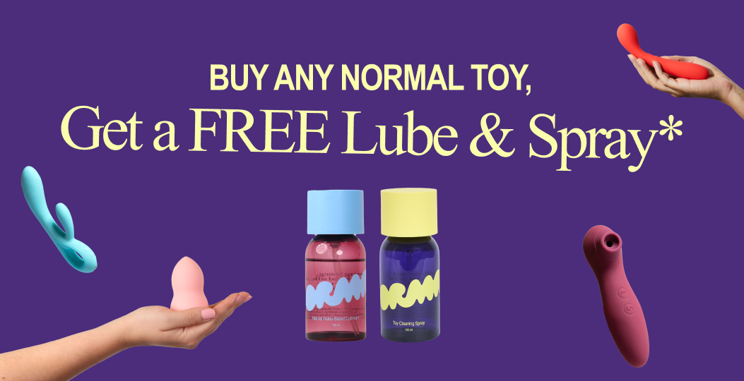 BUY ANY NORMAL TOY, GET A FREE LUBE & SPRAY