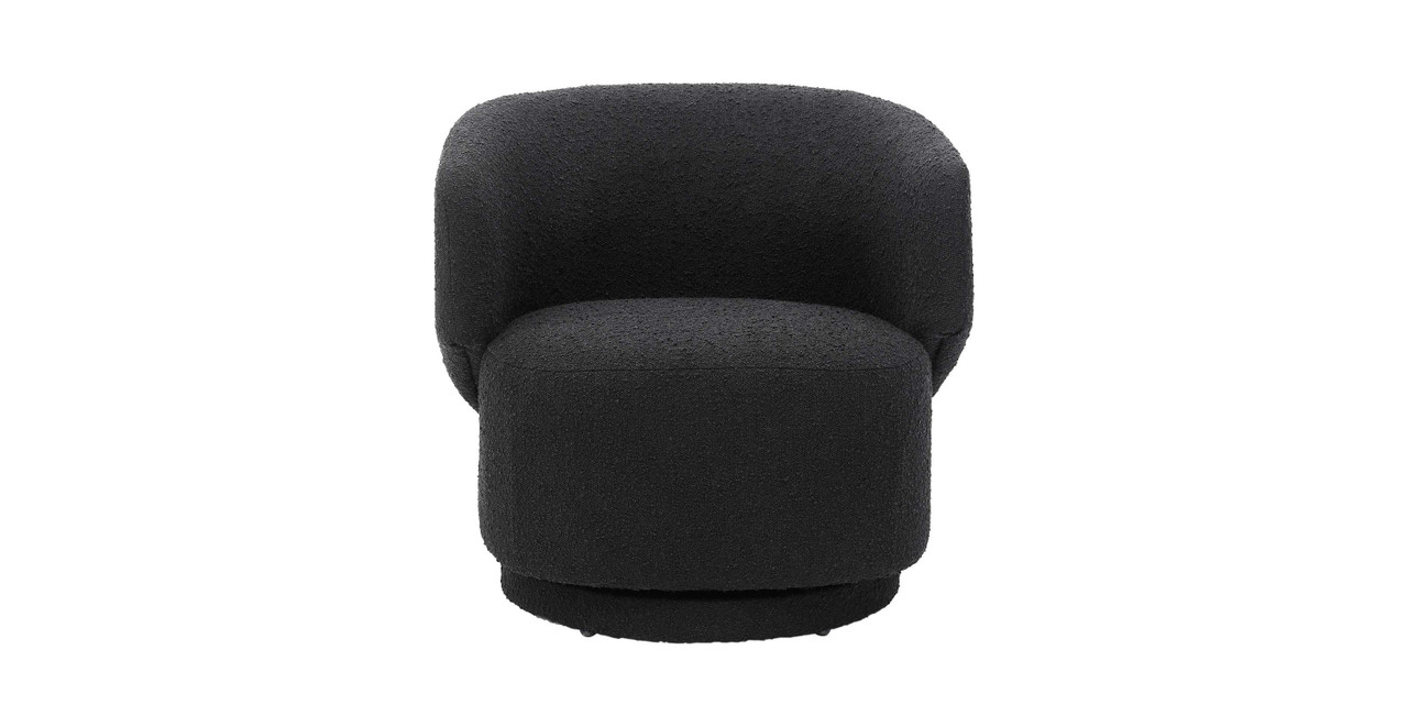 Image of Celestia Boucle Fabric Swivel Chair