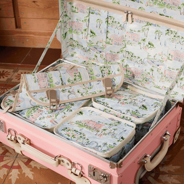 Gif of packing cubes and cosmetic cases